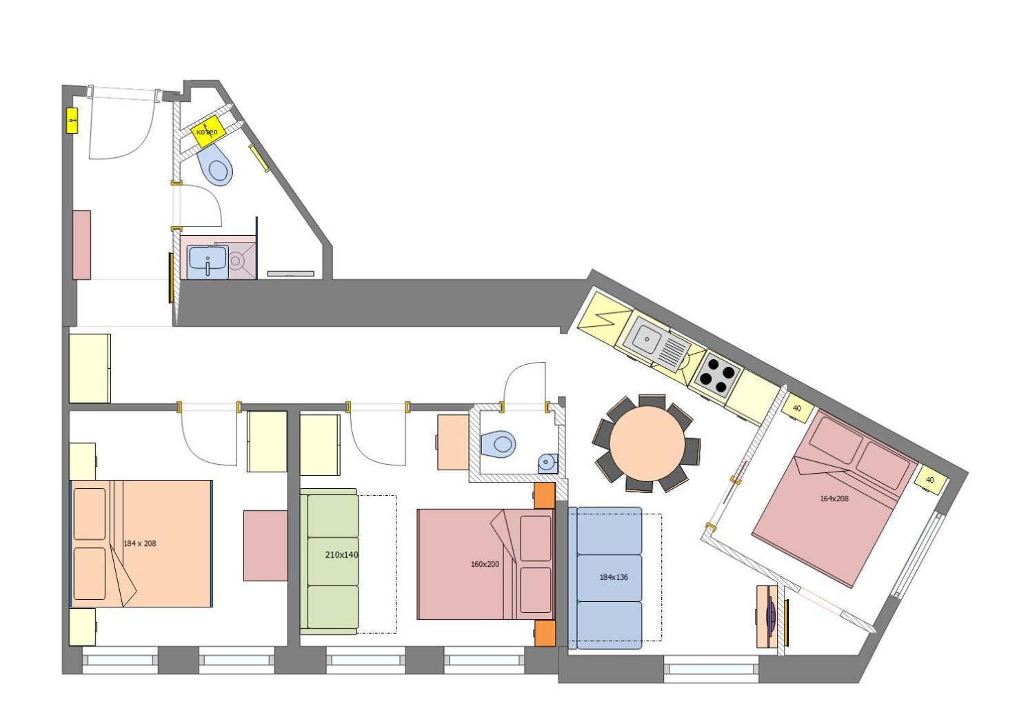 3bdr Elegance Deco Downtown Flat Apartment